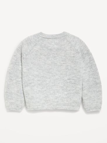 Old Navy Graphic Cardigan Sweater for Toddler Girls - Medium Gray Heather in Kuwait
