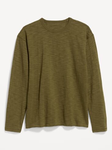 Old Navy Long-Sleeve Slub Knit T-Shirt - Jurassic Green in Kuwait