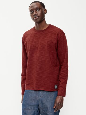 Old Navy Long-Sleeve Slub Knit T-Shirt - Emberglow in Kuwait