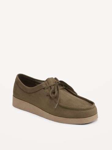 Old Navy Faux-Suede Lace-Up Derby Boots for Women - Hearthwood in Kuwait