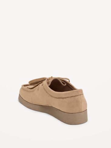 Old Navy Faux-Suede Lace-Up Derby Boots for Women - Chestnut in Kuwait