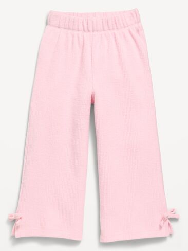 Old Navy Cozy Ribbed Wide-Leg Pants for Toddler Girls - Blush On You in Kuwait