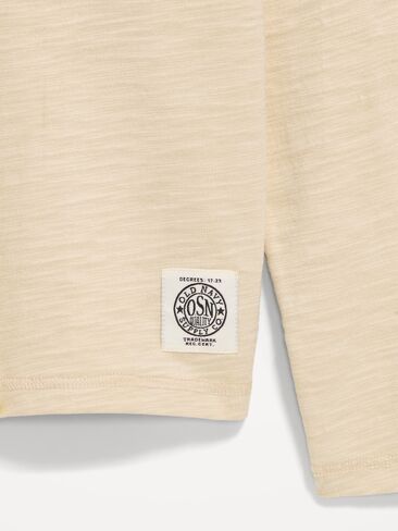 Old Navy Long-Sleeve Slub-Knit Henley T-Shirt - Melted Butter in Kuwait