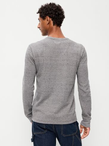 Old Navy Crew-Neck Waffle T-Shirt - Heather Grey in Kuwait