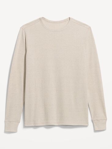 Old Navy Crew-Neck Waffle T-Shirt - Oatmeal in Kuwait
