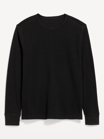 Old Navy Crew-Neck Waffle T-Shirt - Black Jack in Kuwait
