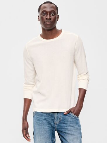 Old Navy Crew-Neck Waffle T-Shirt - Sea Salt in Kuwait
