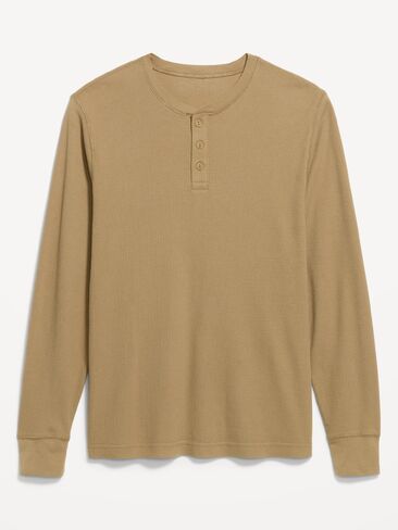 Old Navy Long-Sleeve Waffle Henley T-Shirt - Kicking Up Dust in Kuwait