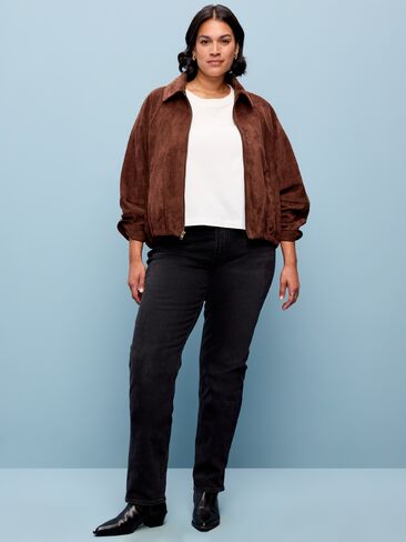 Old Navy Mid-Rise Straight Jeans - Washed Black in Kuwait
