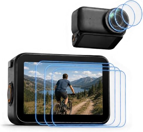 Model-Specific Custom Fit for DJI Osmo Nano/Xtra Atto+ Lens PET [3+3Pack] Camera Screen Protector – 9H Hardness Tempered Glass, Full-Screen Edge-to-Edge, Crystal Clear, Bubble-Free, Anti-Scratch in Kuwait