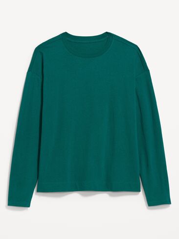 Old Navy Vintage Long-Sleeve Crew-Neck T-Shirt - Deep Lagoon in Kuwait