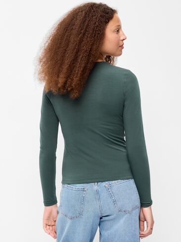 Old Navy Hug Double-Layer Crew-Neck Long-Sleeve Top - Cavernous in Kuwait