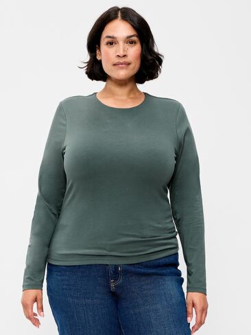 Old Navy Hug Double-Layer Crew-Neck Long-Sleeve Top - Cavernous in Kuwait