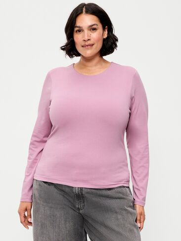 Old Navy Hug Double-Layer Crew-Neck Long-Sleeve Top - Rose Dawn in Kuwait