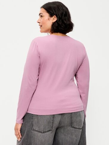 Old Navy Hug Double-Layer Crew-Neck Long-Sleeve Top - Rose Dawn in Kuwait