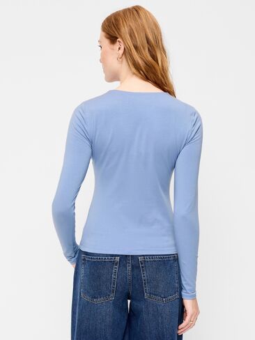 Old Navy Hug Double-Layer Crew-Neck Long-Sleeve Top - Shady Lane in Kuwait