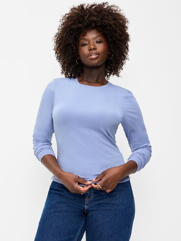 Old Navy Hug Double-Layer Crew-Neck Long-Sleeve Top - Shady Lane in Kuwait