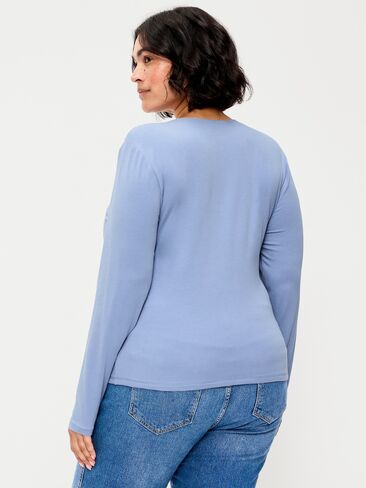 Old Navy Hug Double-Layer Crew-Neck Long-Sleeve Top - Shady Lane in Kuwait