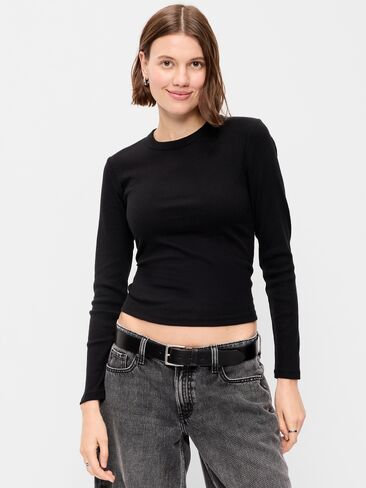 Old Navy Snug Long-Sleeve T-Shirt - Black Jack in Kuwait