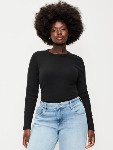 Old Navy Snug Long-Sleeve T-Shirt - Black Jack in Kuwait