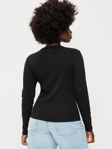 Old Navy Snug Long-Sleeve T-Shirt - Black Jack in Kuwait