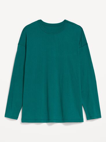 Old Navy Oversized EveryWear Long-Sleeve Tunic T-Shirt - Deep Lagoon in Kuwait