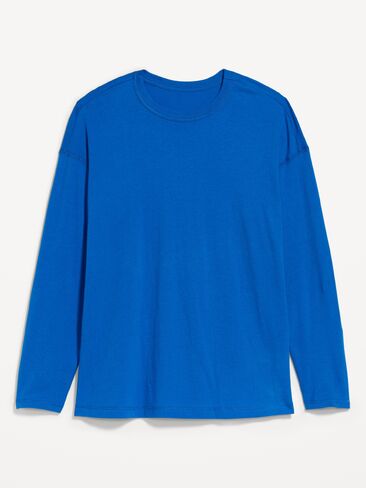 Old Navy Oversized EveryWear Long-Sleeve Tunic T-Shirt - Blue Moon in Kuwait