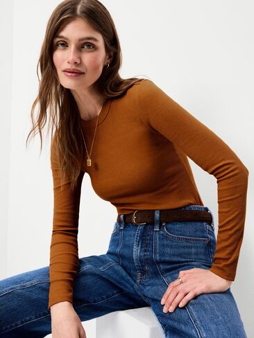 Old Navy Snug Long-Sleeve Ribbed T-Shirt - Spice of Life in Saudi Arabia