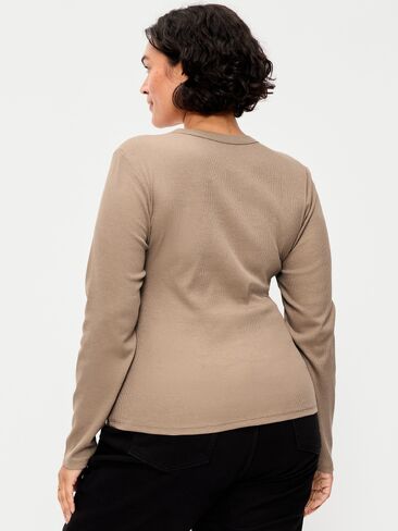 Old Navy Snug Long-Sleeve Crew-Neck T-Shirt - Chocolate Malted in Kuwait