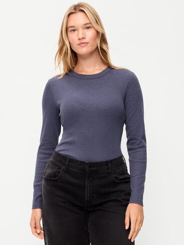 Old Navy Snug Long-Sleeve Crew-Neck T-Shirt - Volcanic Glass in Kuwait