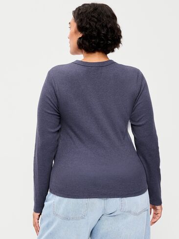 Old Navy Snug Long-Sleeve Crew-Neck T-Shirt - Volcanic Glass in Kuwait