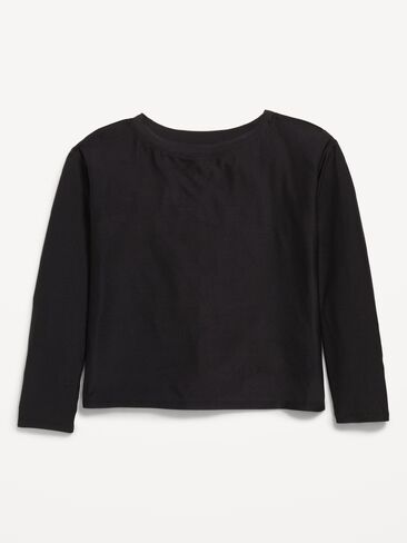 Old Navy CloudMotion Long-Sleeve Cross-Back Top for Girls - Black Jack in Kuwait