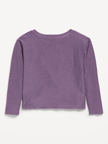 Old Navy CloudMotion Long-Sleeve Cross-Back Top for Girls - Story Dust in Kuwait