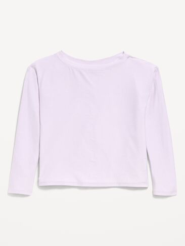 Old Navy CloudMotion Long-Sleeve Cross-Back Top for Girls - Dusky Lavender in Kuwait