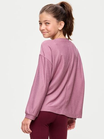 Old Navy CloudMotion Long-Sleeve Tunic T-Shirt for Girls - Rosewash in Kuwait