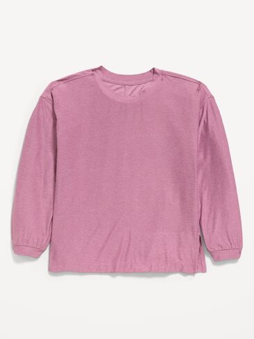 Old Navy CloudMotion Long-Sleeve Tunic T-Shirt for Girls - Rosewash in Kuwait