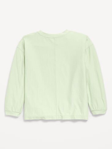 Old Navy CloudMotion Long-Sleeve Tunic T-Shirt for Girls - Soft Aloe in Kuwait