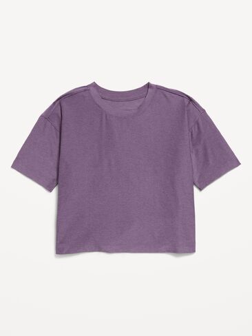 Old Navy CloudMotion Short-Sleeve Boxy T-Shirt for Girls - Story Dust in Kuwait