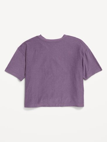 Old Navy CloudMotion Short-Sleeve Boxy T-Shirt for Girls - Story Dust in Kuwait