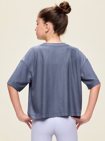 Old Navy CloudMotion Short-Sleeve Boxy T-Shirt for Girls - Swept Away in Kuwait