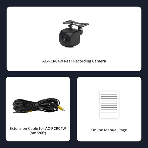 ATOTOZONE AC-RCR04W 1080P Rearview Recording Camera,HDR,145° Wide Angle, LRV, IP67 Waterproof, BLC, for S8 UN/MS/PN (S8L/GEN4/ PN Only for Live Rear View and Reverse View, Not for Recording) in Kuwait