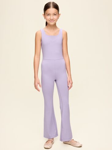 Old Navy Sleeveless PowerChill Twist-Back Jumpsuit for Girls - Dusky Lavender in Kuwait