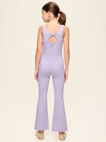 Old Navy Sleeveless PowerChill Twist-Back Jumpsuit for Girls - Dusky Lavender in Kuwait