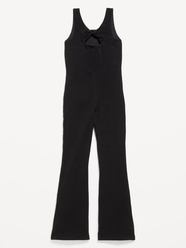Old Navy Sleeveless PowerChill Twist-Back Jumpsuit for Girls - Black Jack in Kuwait