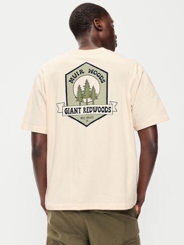 Old Navy Heavyweight Graphic T-Shirt - Howlite in Kuwait