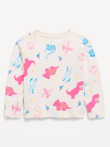 Old Navy Long-Sleeve T-Shirt for Toddler Girls - Dinosaurs in Kuwait