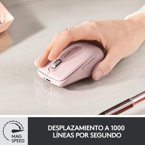 Logitech MX Anywhere 3 Compact Performance Wireless Mouse 4K DPI - Rose in Kuwait