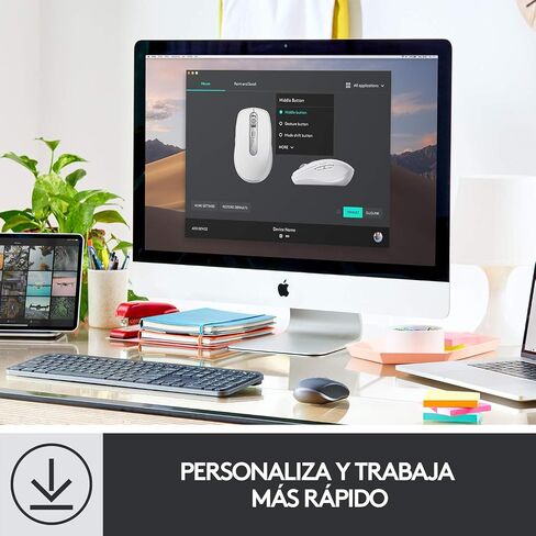 Logitech MX Anywhere 3 Compact Performance Wireless Mouse 4K DPI - Rose in Kuwait