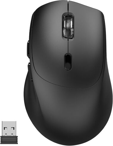 2.4G Silent Ergonomic Wireless Side Button Mouse Black in Kuwait