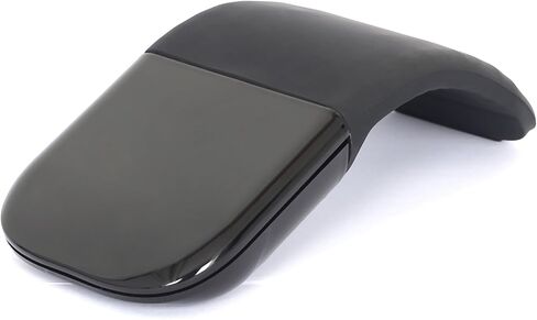 Bluetooth Arc Touch Mouse, Ultra-Thin Portable Folding Travel Mouse whitout USB Dongle, Quiet Click, Powered by AAA Batteries, Foldable Wireless Mice for Laptop PC Chromebook Tablet Mac iPad - Black in Kuwait